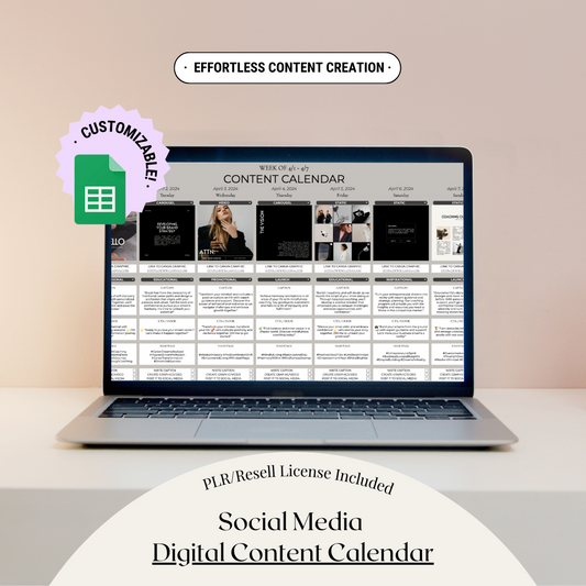 Social Media Digital Content Calendar | Google Sheets